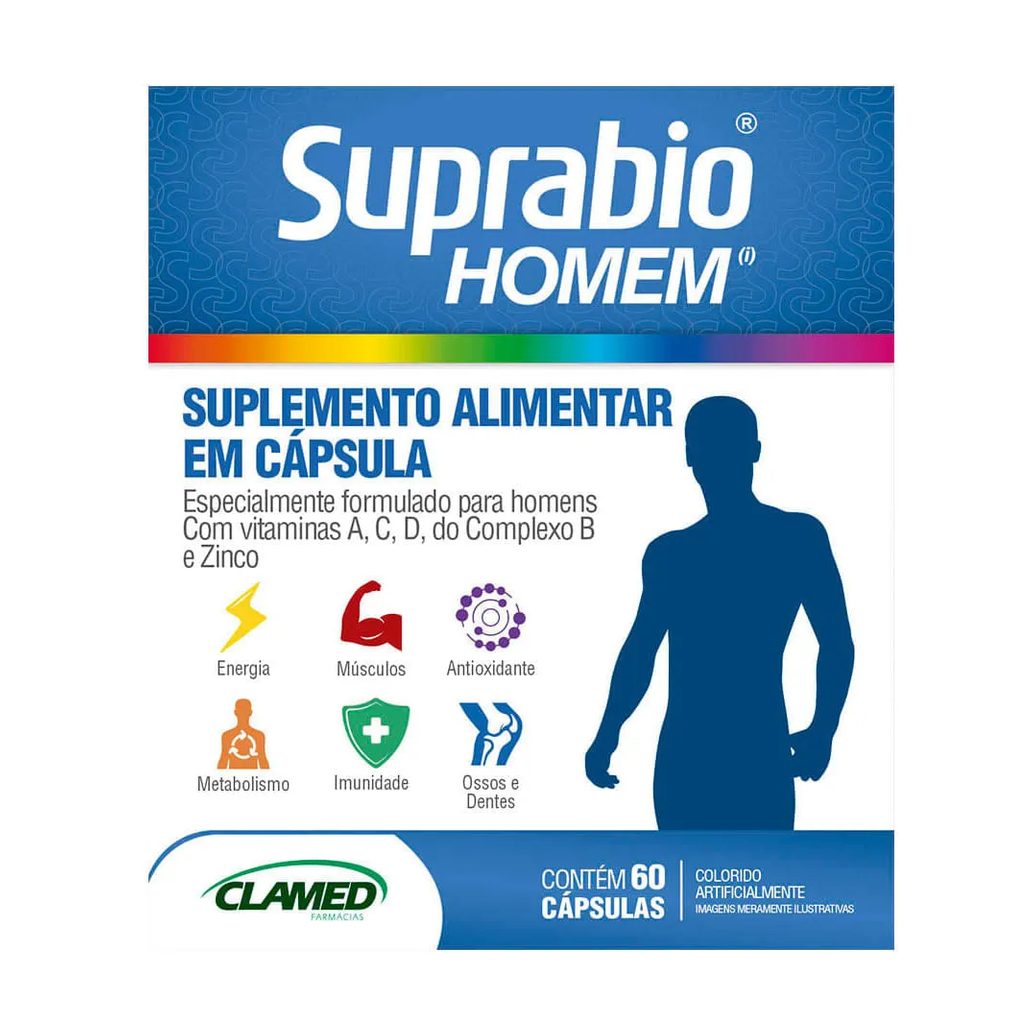 Suplemento Alimentar Suprabio Homem 60 Cápsulas