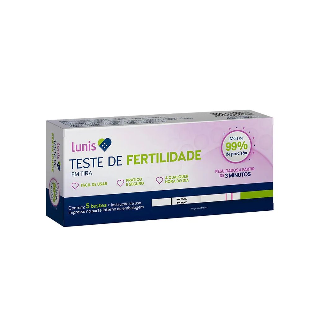 Teste De Fertilidade Lunis Com 5 Tiras