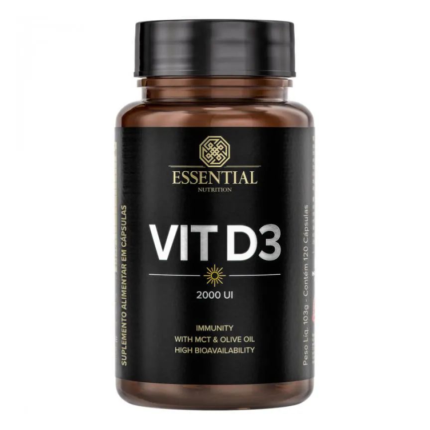Vit D3 2000ui (120 Cápsulas) – Essential Nutrition