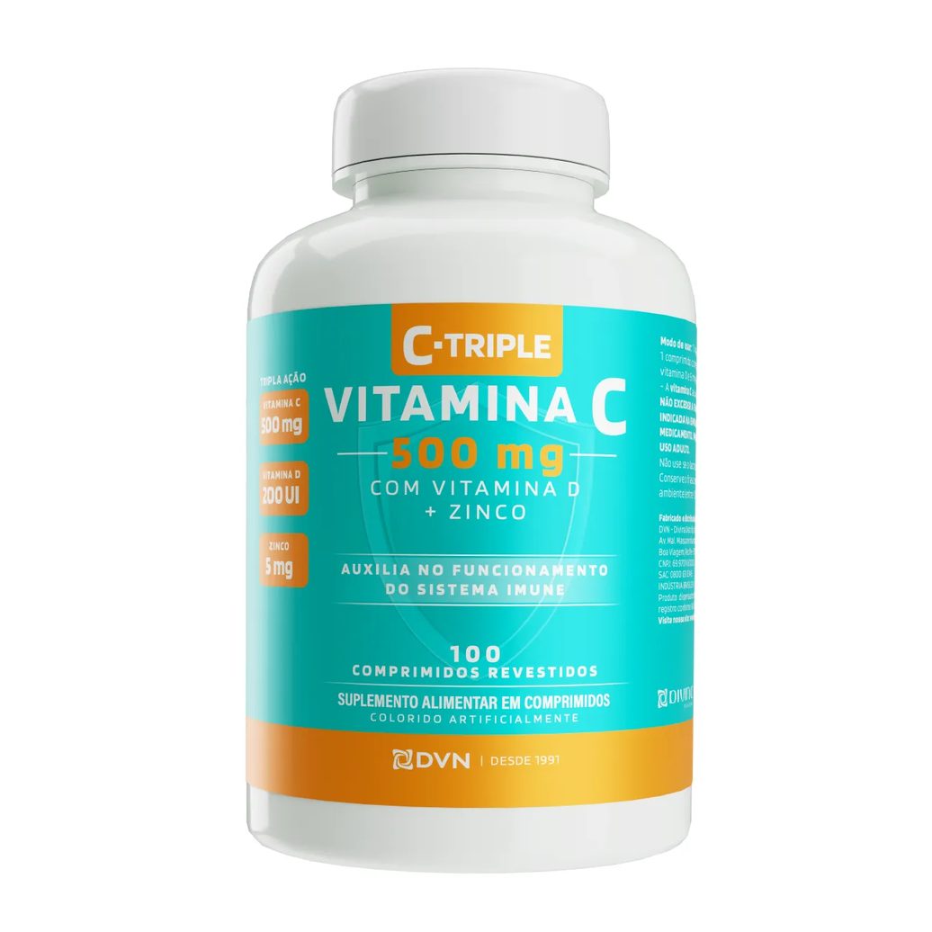 Vitamina C C-Triple Tripla Ação 500mg 100 comprimidos