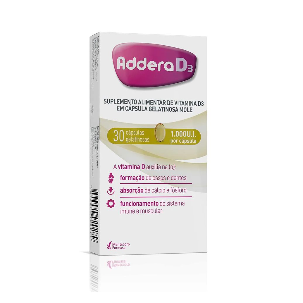 Vitamina D 1.000UI Addera D3 30 cápsulas
