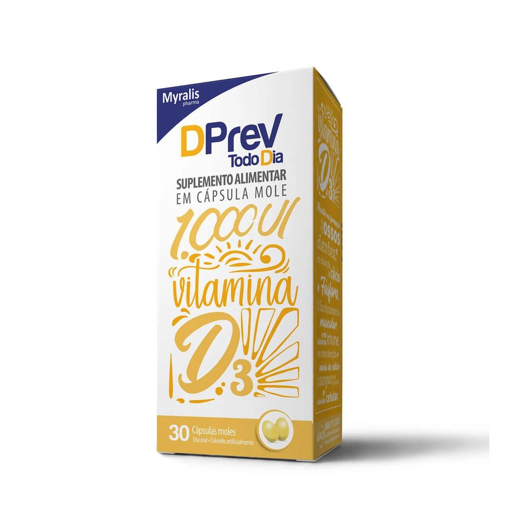 Vitamina D 1.000UI DPrev Todo Dia 30 cápsulas