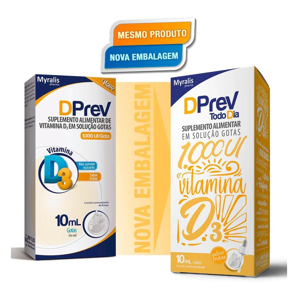 Vitamina D 1.000UI DPrev Todo Dia Frutas Gotas 10ml