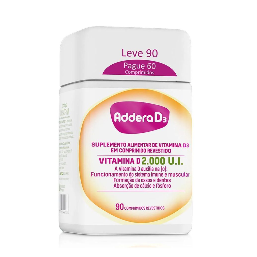 Vitamina D 2.000UI Addera D3 90 comprimidos