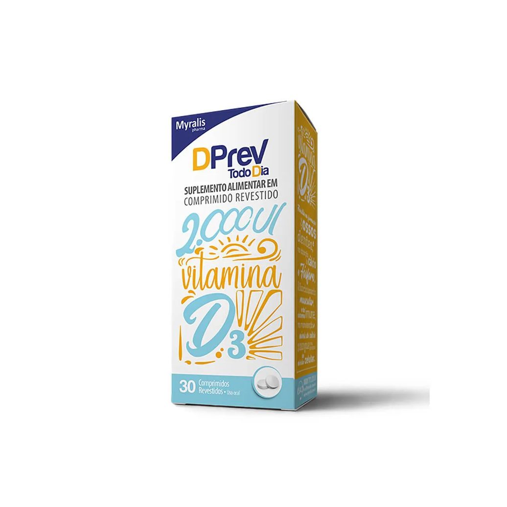 Vitamina D 2.000UI DPrev Todo Dia 30 comprimidos