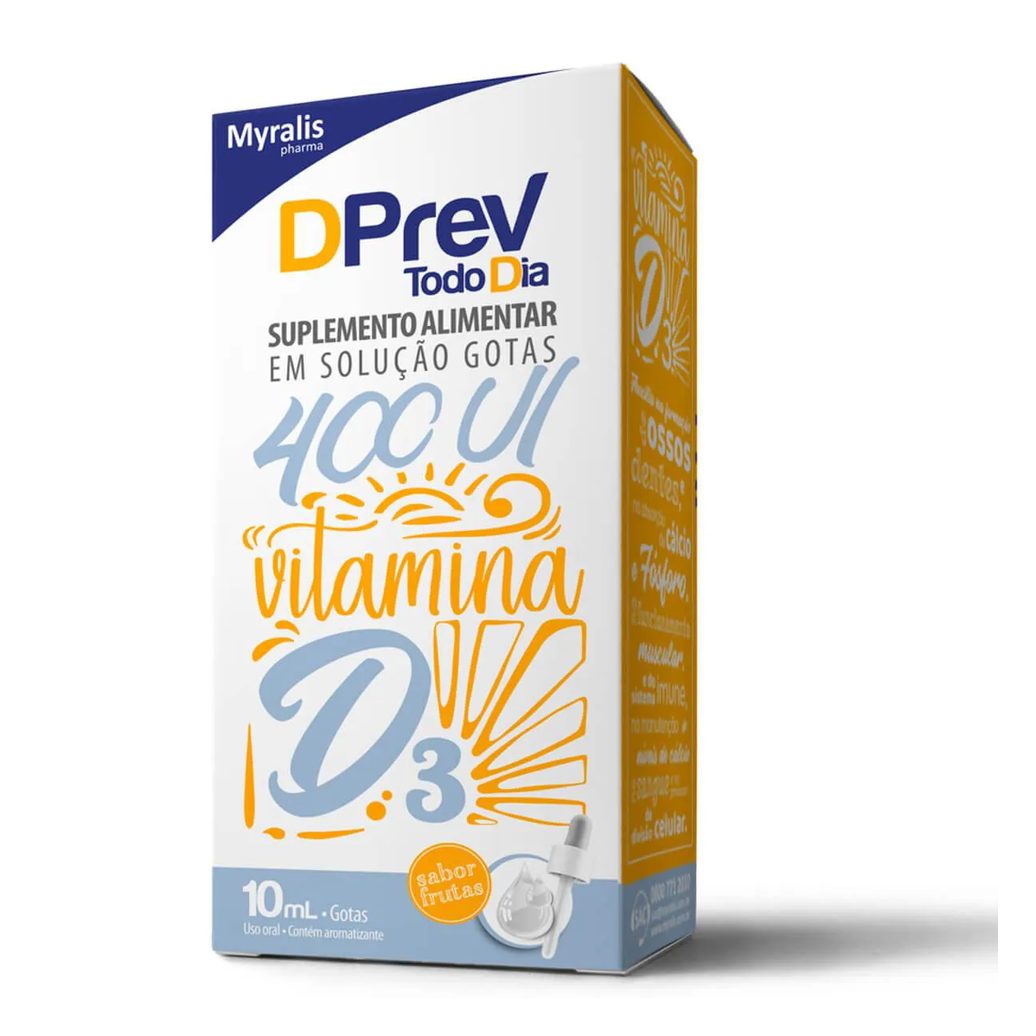 Vitamina D 400UI Dprev Todo Dia Frutas Gotas 10ml