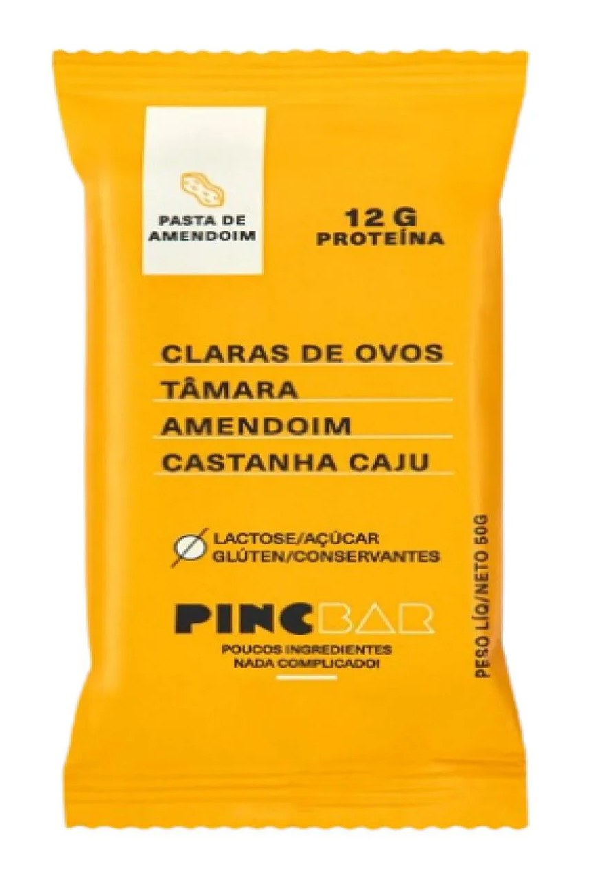 Kit Barra de Proteína Pincbar Pasta de Amendoim Sem Açúcar 50g 6 unidades