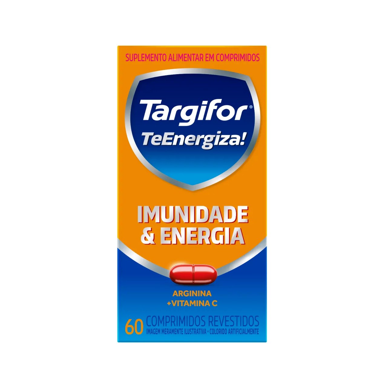 Vitamina C 500mg + Arginina 500mg Targifor TeEnergiza! 60 comprimidos