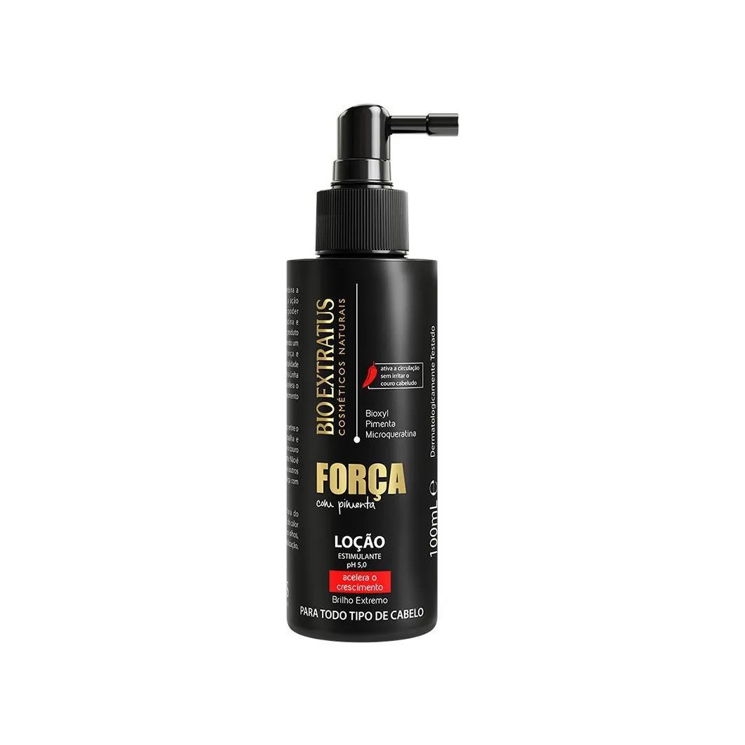 LOçãO ESTIMULANTE DE CRESCIMENTO BIO EXTRATUS FORçA COM PIMENTA - 100ML