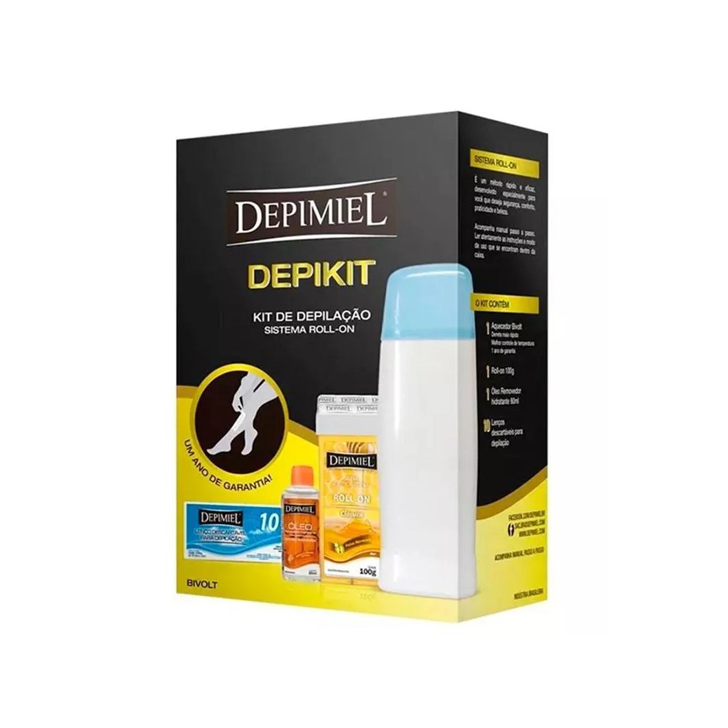 KIT PARA DEPILAçãO ROLL ON DEPIMIEL BIVOLT