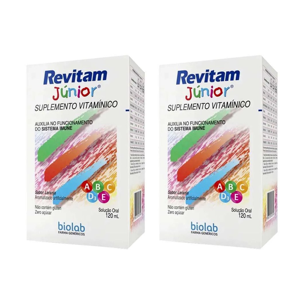 Kit 2 Suplemento Revitam Junior 120ml Sabor Laranja – Biolab