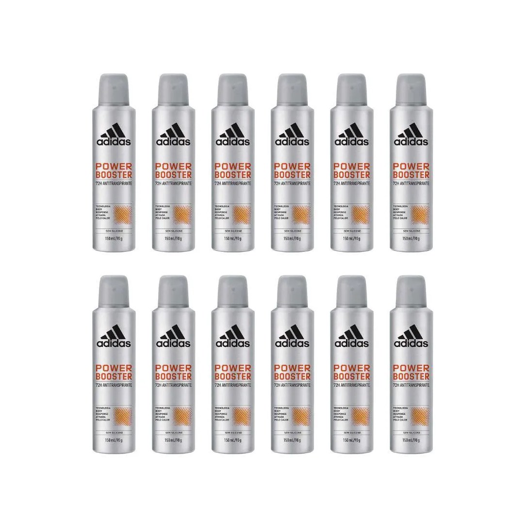 Desodorante Aero Adidas 150ml Masc Power Booster - 12un