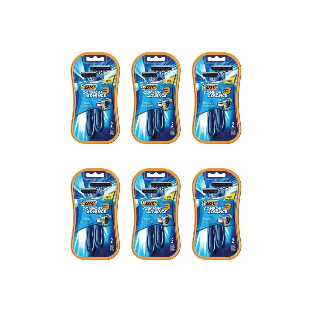 Aparelho de Barbear Bic Comfort 3 Com 2Un Normal-Kit C/6un