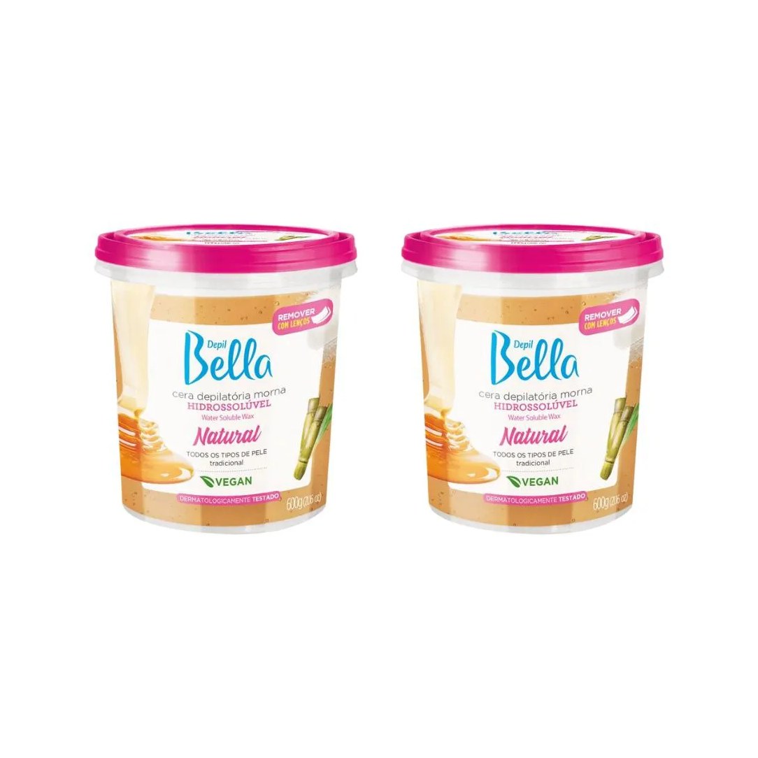 Depilatorio Depil Bella Cera Hidro 600g Natural-Kit C/2un