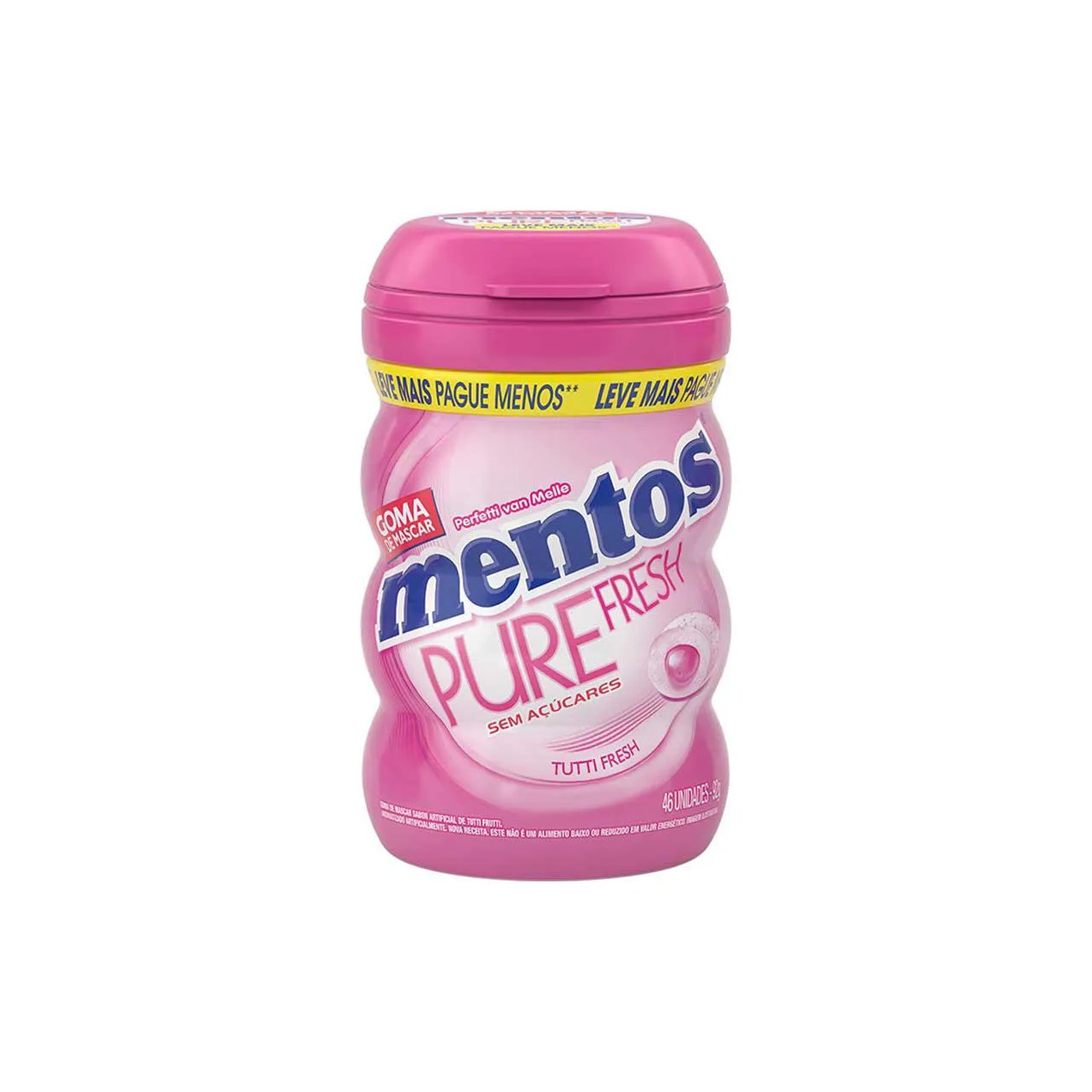 Goma de Mascar Mentos Pure Fresh Tutti Fresh 46 unidades