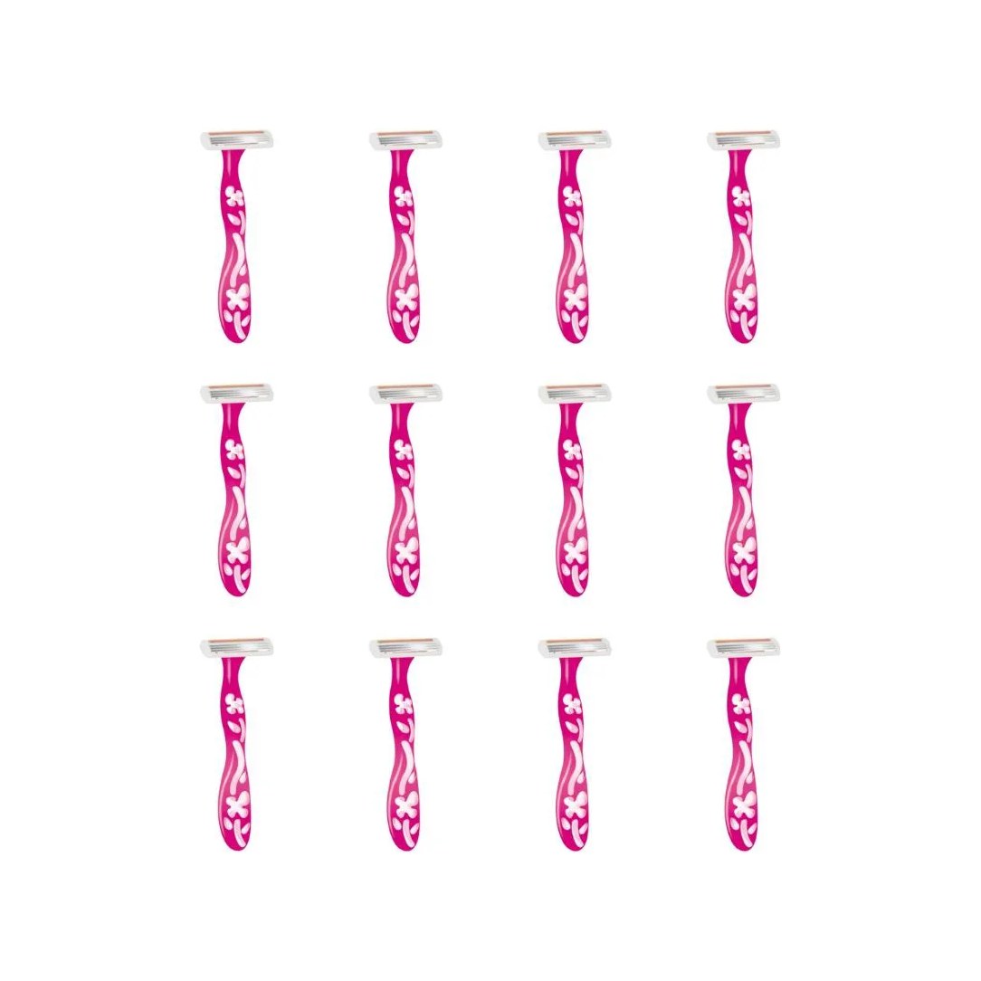 Aparelho de Barbear Bic Soleil Rosa-Kit C/12un