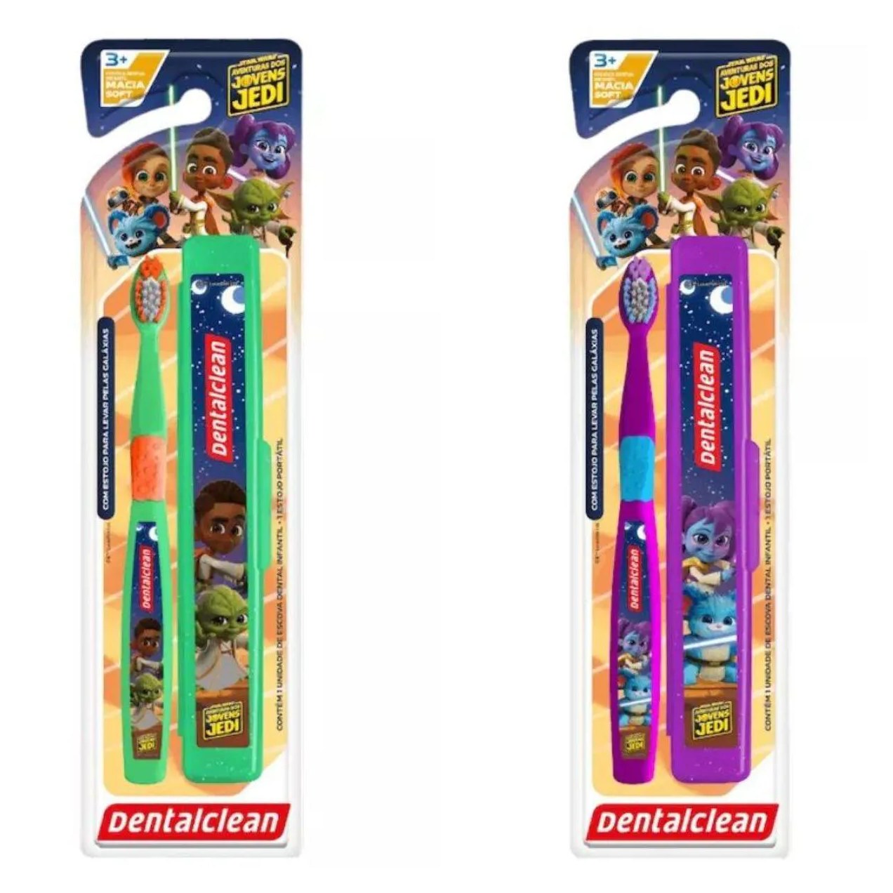 Escova de Dente + Estojo Young Jedi - 3 Anos+ - Dentalclean