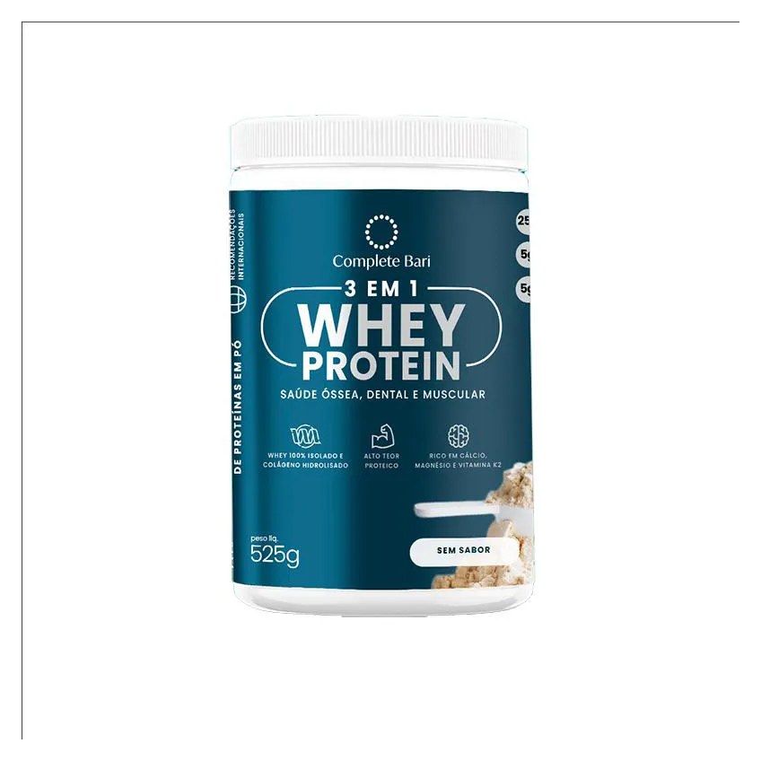 Whey Isolado 3 em 1 Neutro 525gr Complete Bari