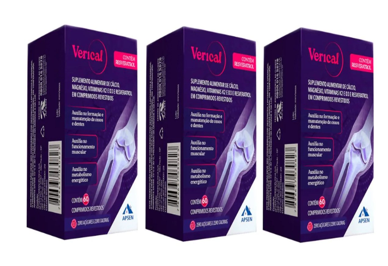 Verical Resveratrol Kit C/3 Caixas C/60 comprimidos Cada