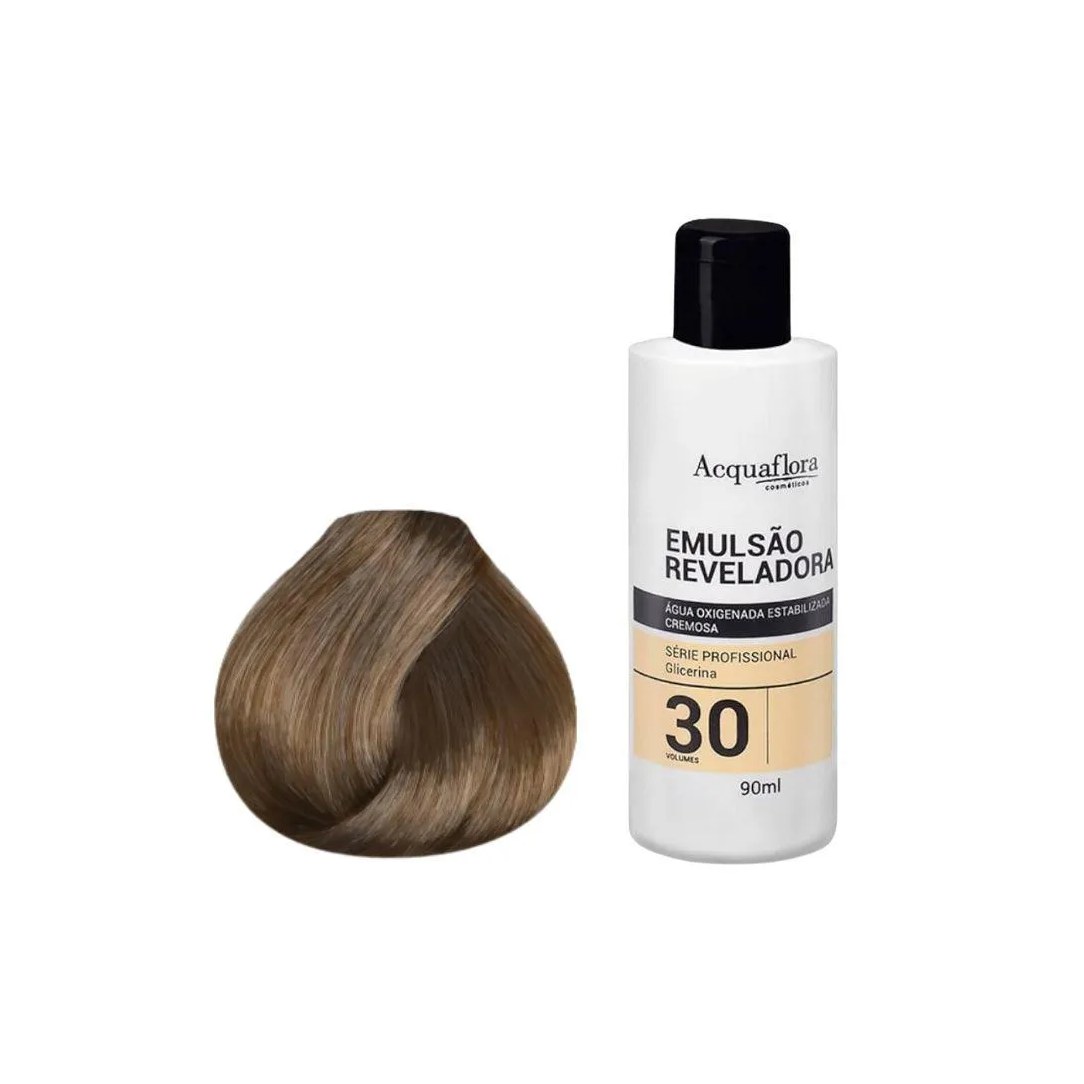 Kit Coloração Acquaflora Permanente 8.0+Água Oxigenad 30vol