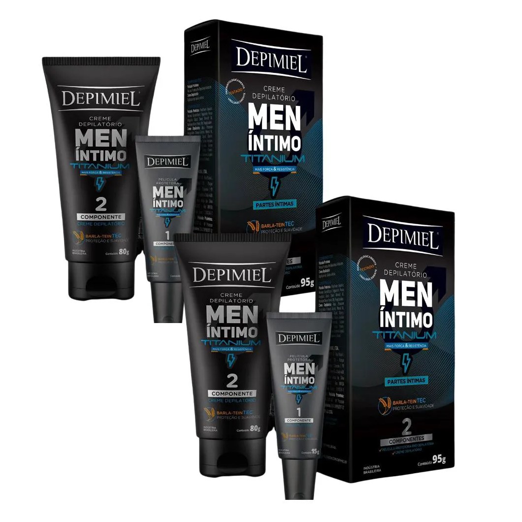 Kit 2 Cremes Depilatório Men Masculino Íntimo Homem Depimiel