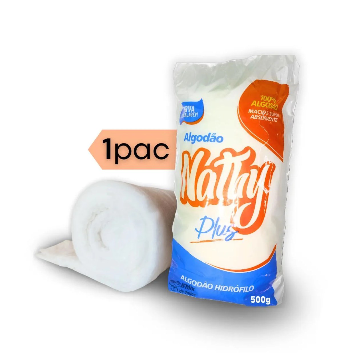 Algodão Hidrófilo Rolo 500gr
