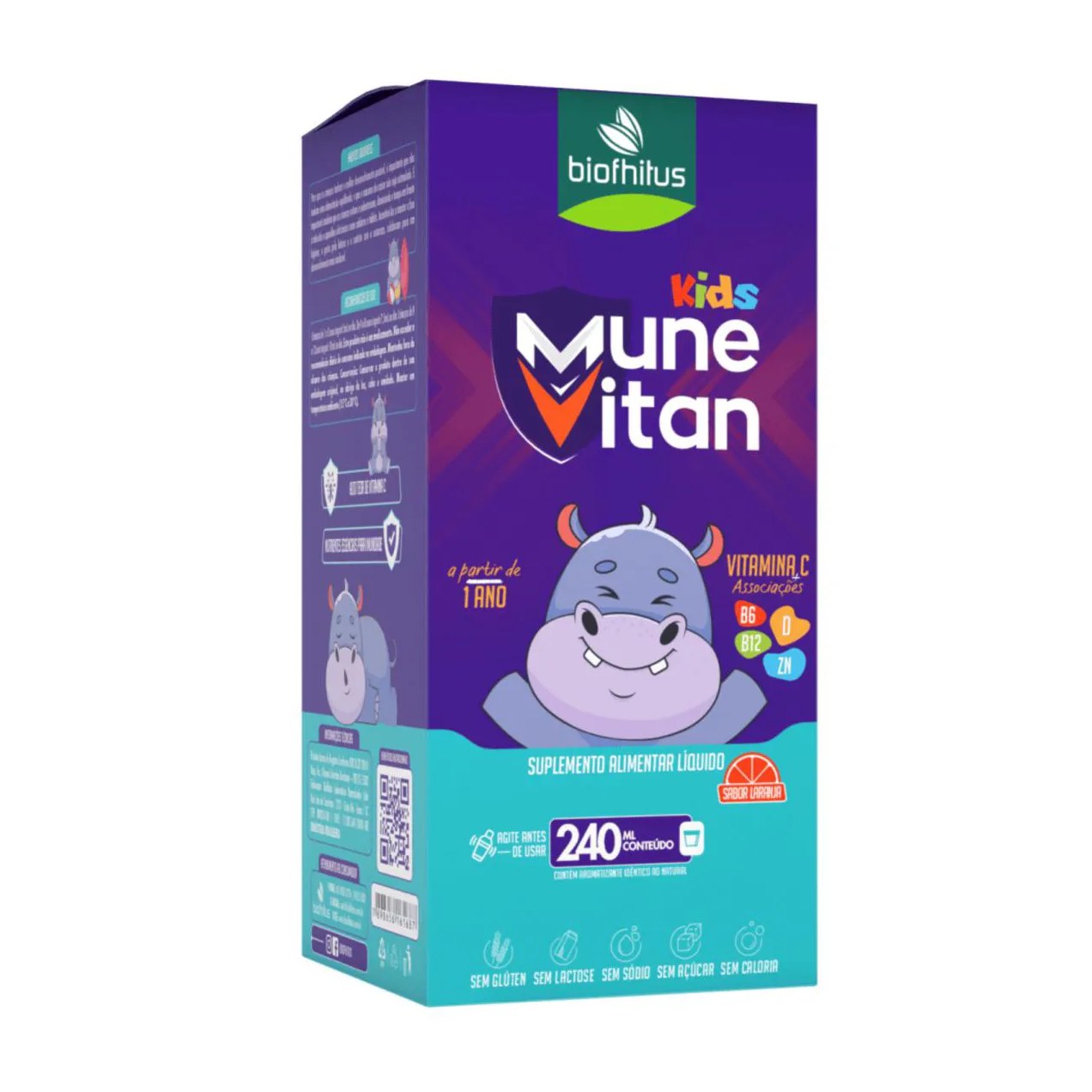 Suplemento Alimentar Kids Líquido Munevitan 1+ - Biofhitus