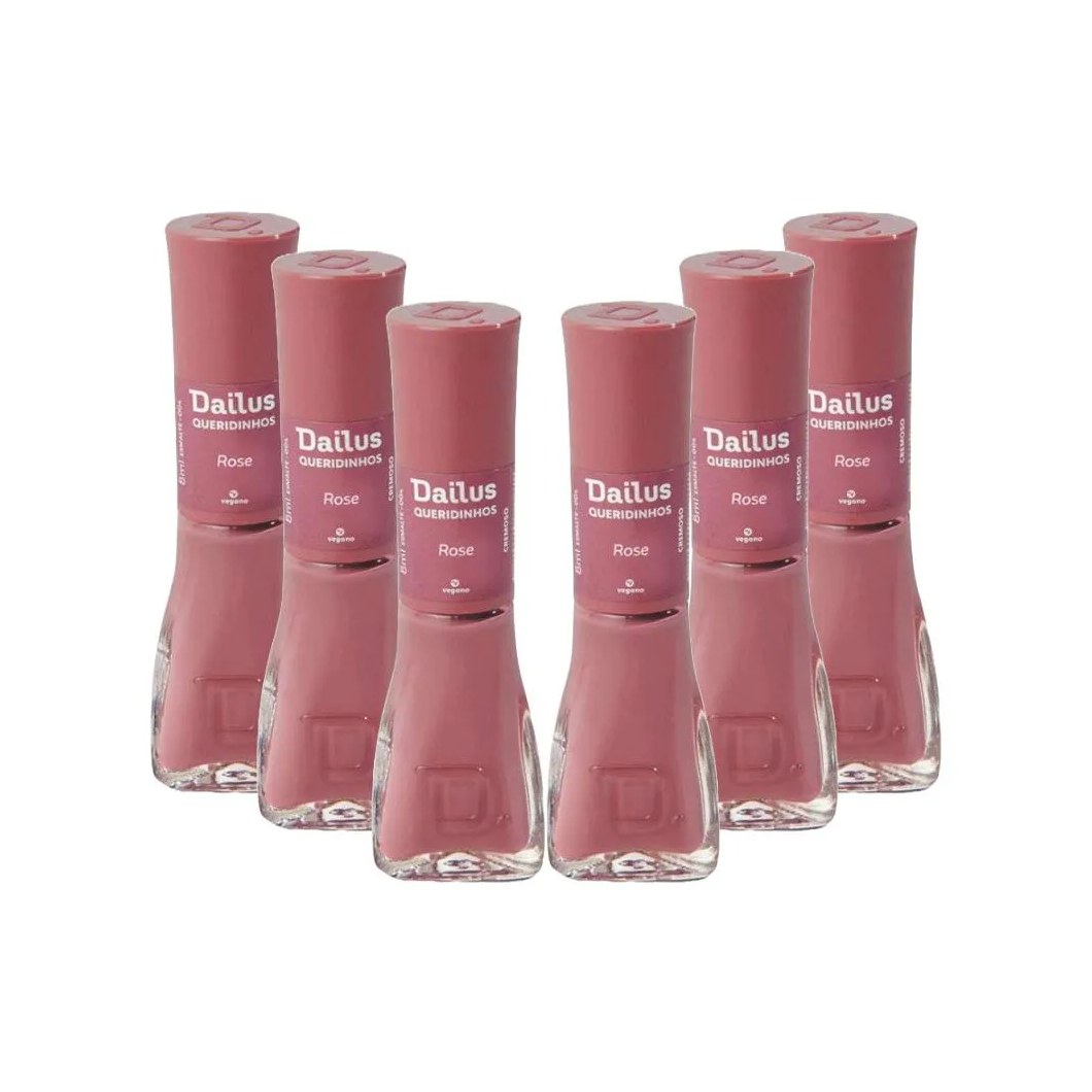 Kit Esmaltes Dailus Cremoso Coleção Queridinhos Rosa (6 Unidades)
