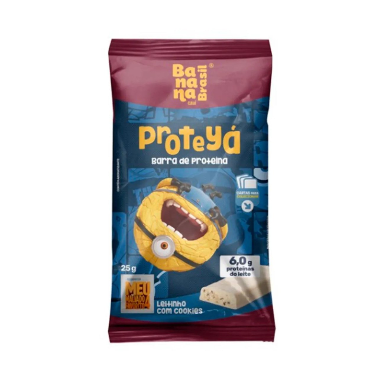 Barra de Proteína Banana Brasil Proteyá Leitinho com Cookies 25g