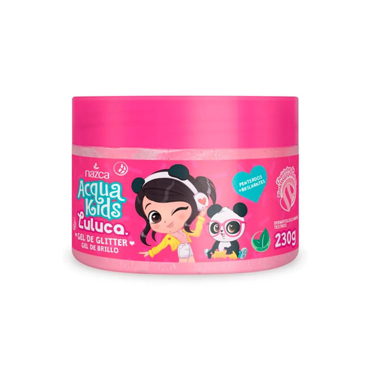 Gel de Cabelo Infantil Acqua Kids Luluca Glitter 230g