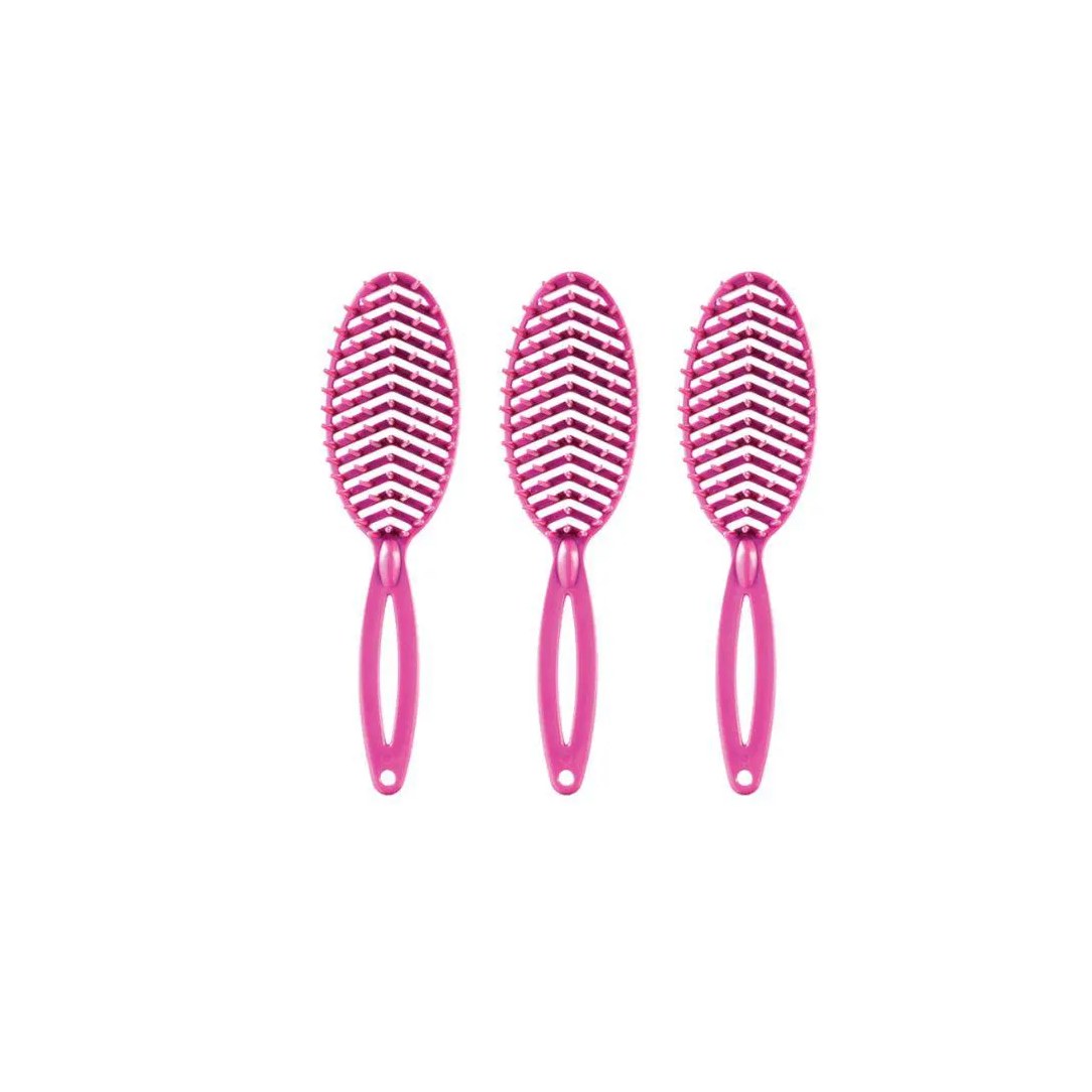 Escova de Cabelo Darma 302 Rigida Oval Desemb - Kit C/3un