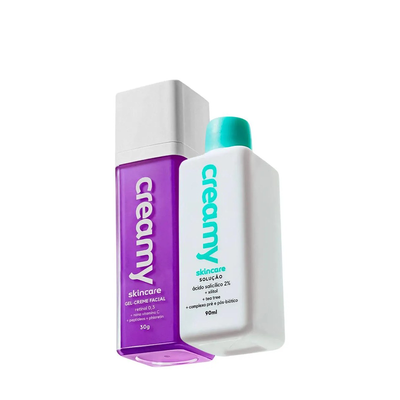 Kit Creamy Ácido Salicílico Solução Tônica Antiacne e Gel-creme Retinol 0,3 (2 Produtos)