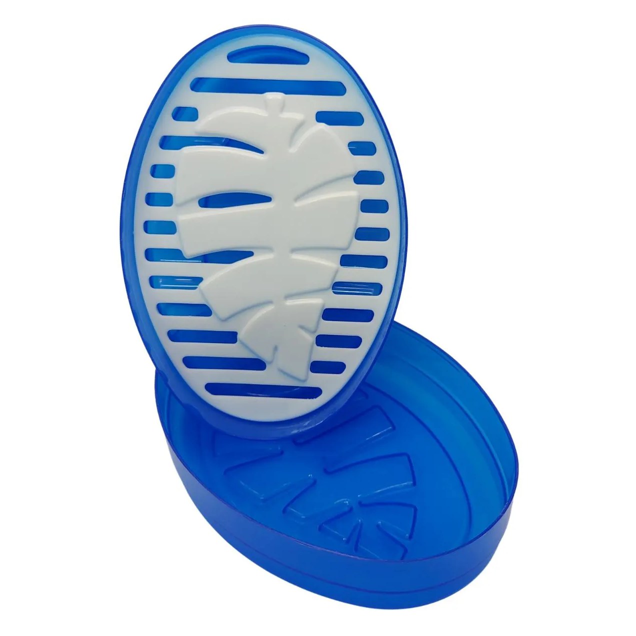 Saboneteira Oval com Grelha de Plástico Cristal