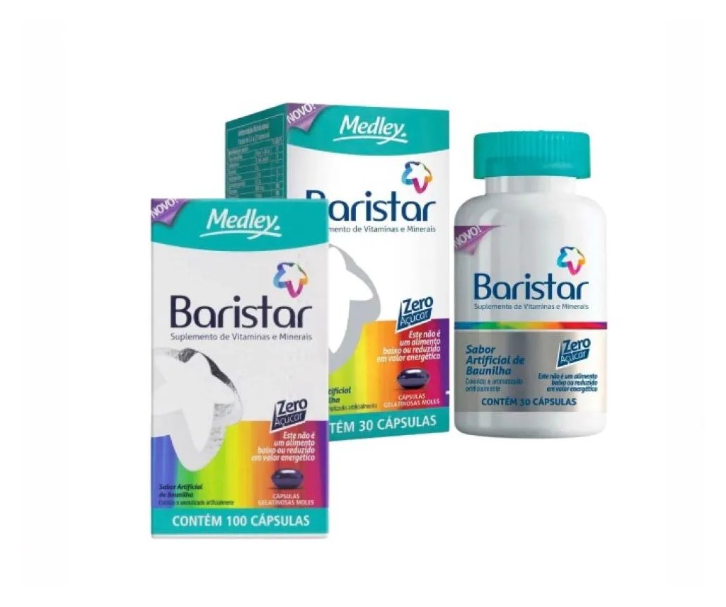 Kit Suplemento Alimentar Baristar 100Cps + Baristar 30Cps