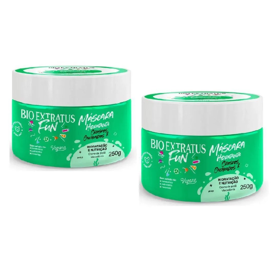Kit 2 Mascara Fun Crespos e Cacheados 250G Bio Extratus