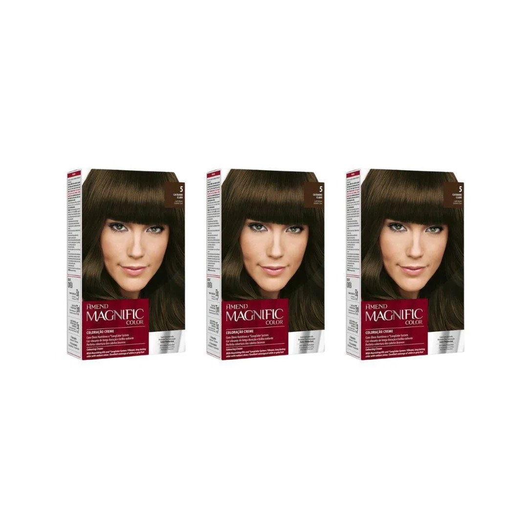 Coloraçao Amend Magnific Cr Perm 5.0 Cast Claro-Kit C/3un
