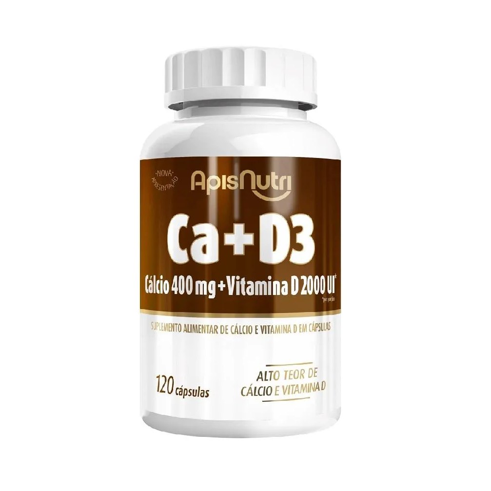 Cálcio + Vitamina D3 - 450mg (120 caps) - Padrão: Único