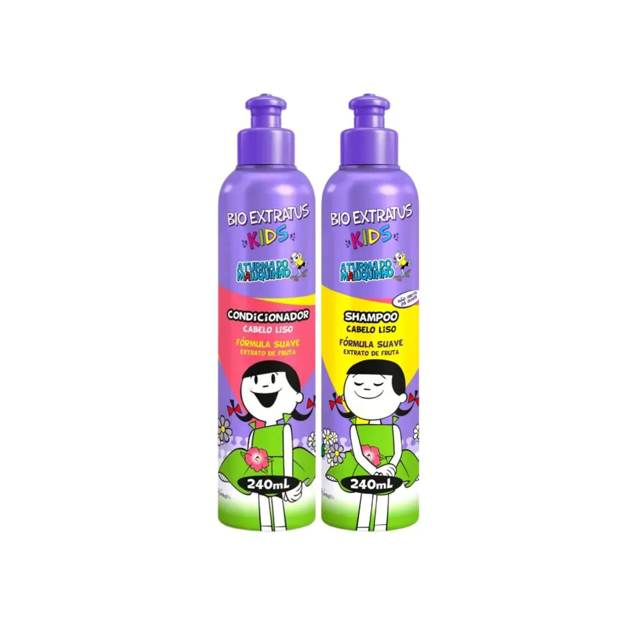 Kit Shampoo E Condicionador Kids Cabelo Liso - Bio Extratus