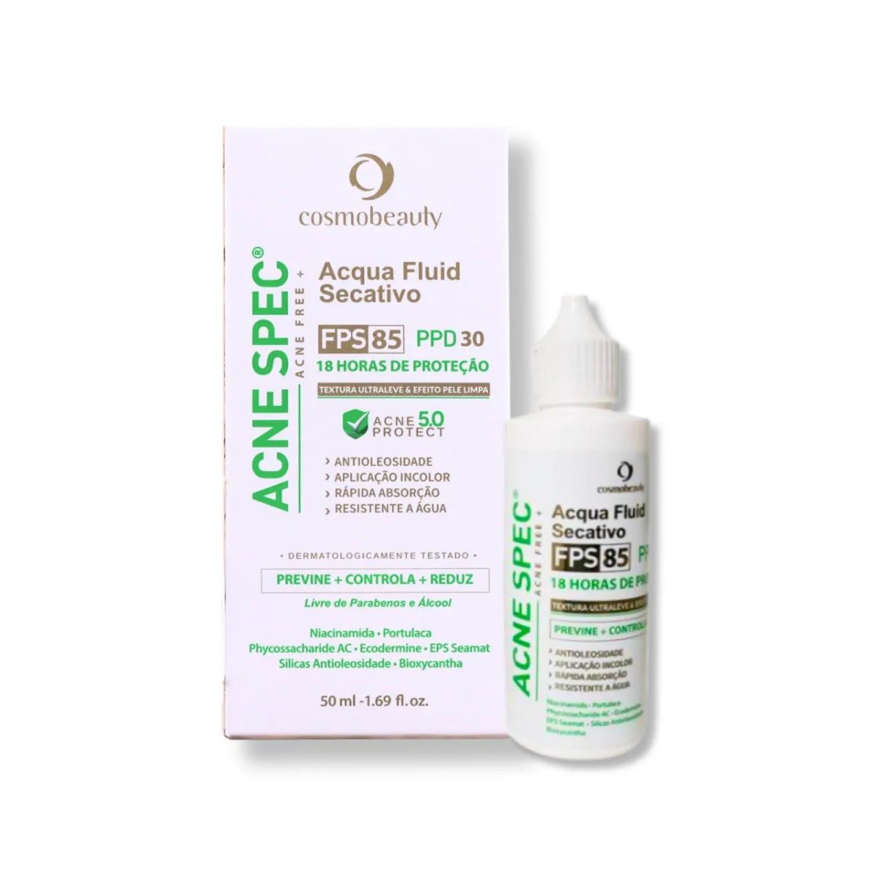 Cosmobeauty Acne Spec Acqua Fluid Secativo Fps 85 50ml
