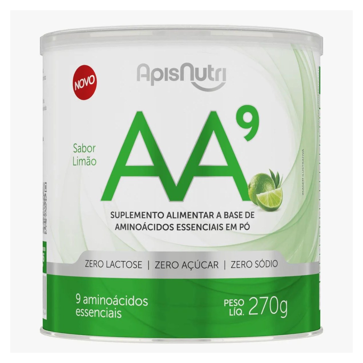 Aa9 Aminoácidos Essenciais 270 Gramas Zero Açúcar Apisnutri