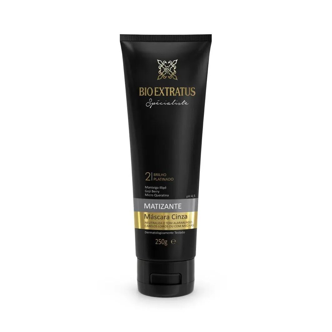 Mascara Brilho Platinado Cinza Matizante 250G Bio Extratus
