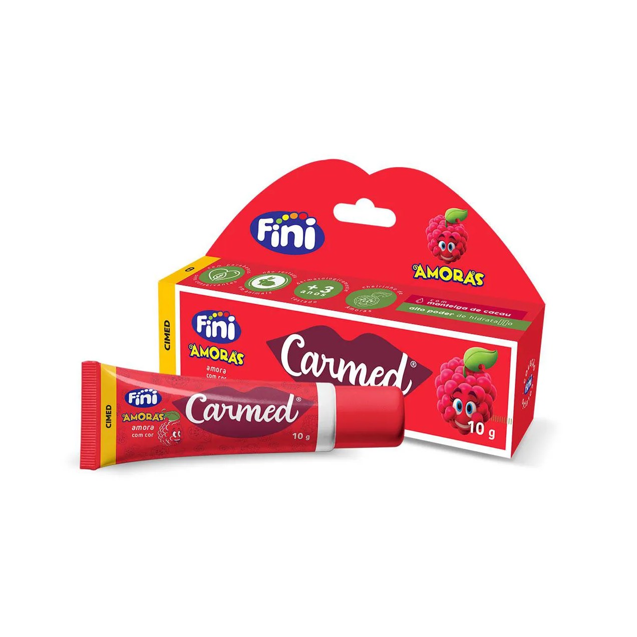 Hidratante Labial Carmed Fini Amoras com Cor 10g