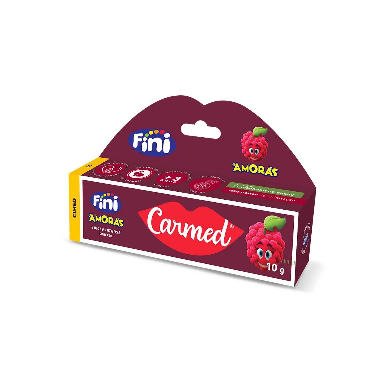 Hidratante Labial Carmed Fini Amoras Intensas com Cor 10g