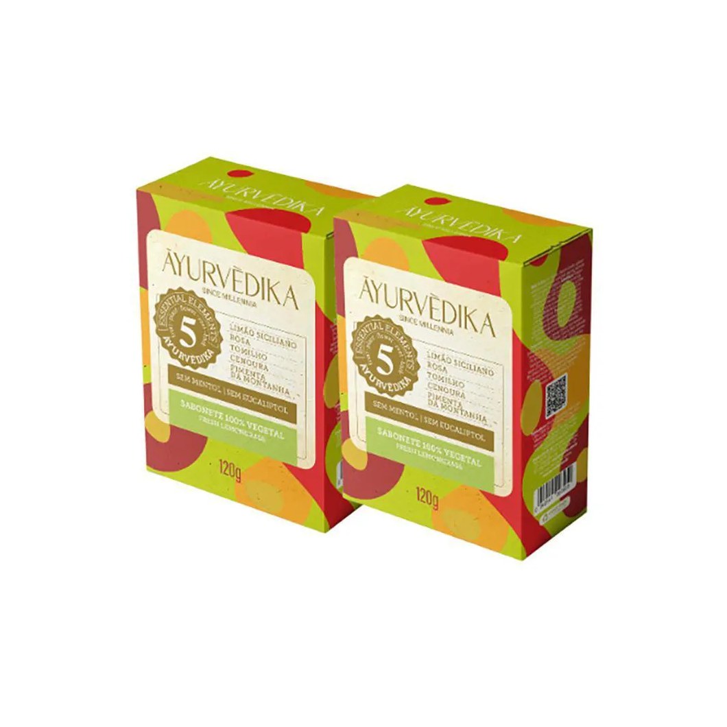 KIT 2 Sabonetes em Barra 100% Vegetais Fresh LemonGrass