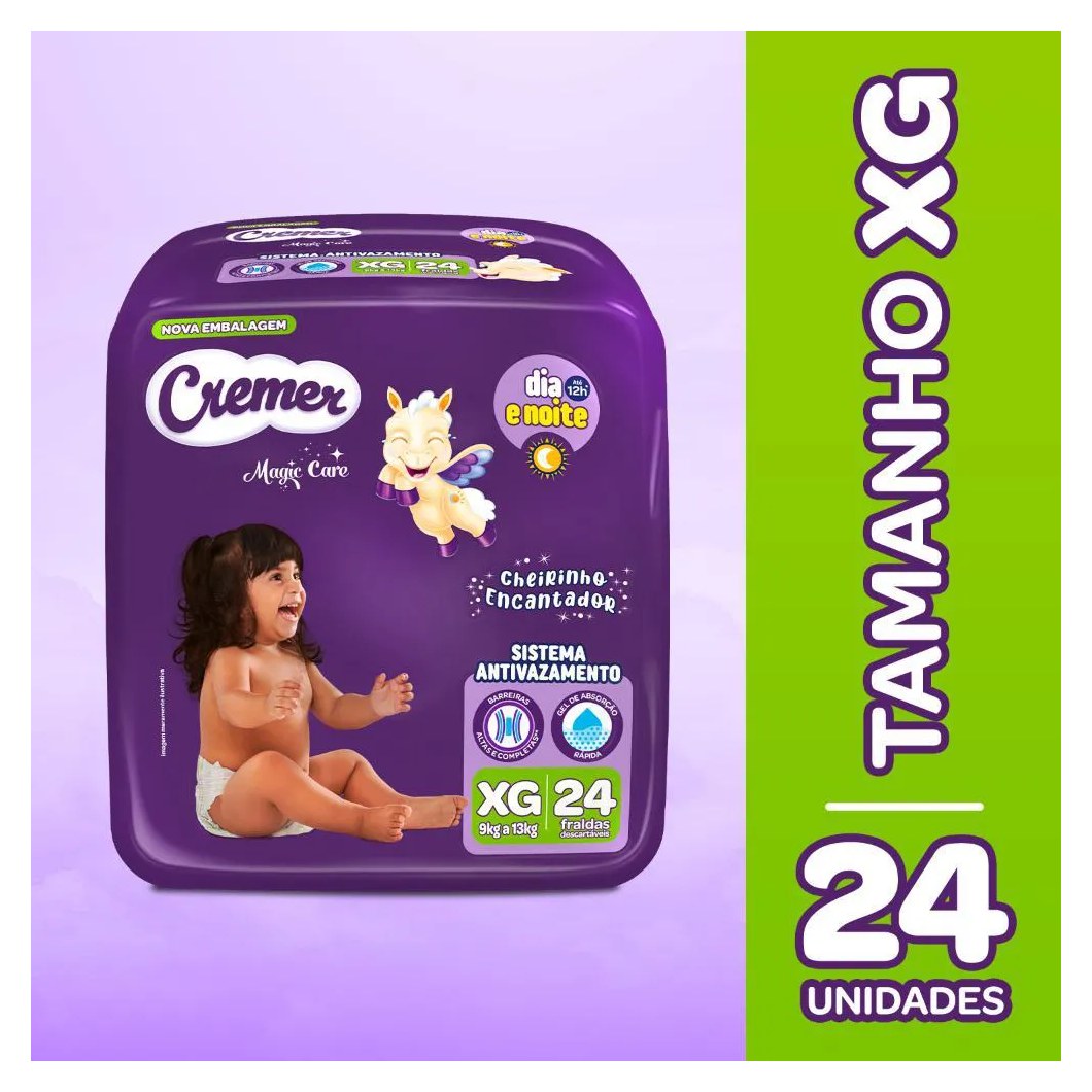 Fralda Cremer Econômica Xg 24 unidades