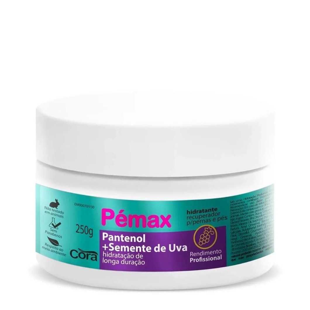 Pemax Hidratante Pernas e Pes Pantenol+ Semente de Uva 250g