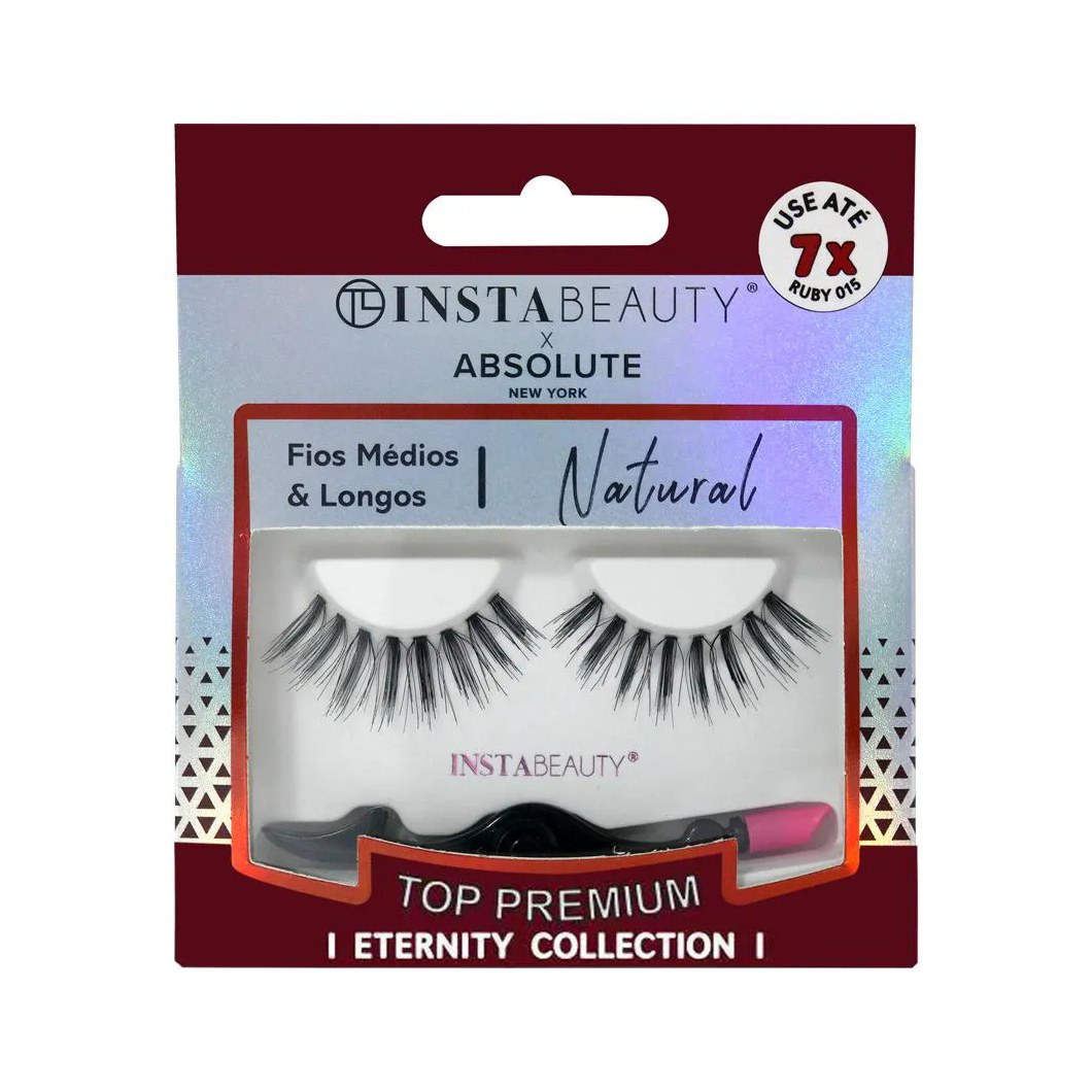 Cílios Postiços Natural Ruby 015 - Absolute New York X Instabeauty
