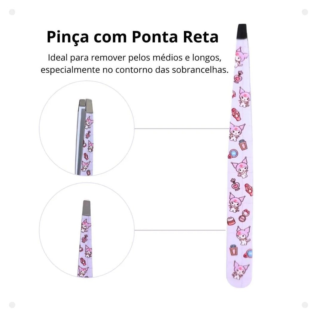 Kit de Pinças Estampadas Hello Kitty By Klass Vough Perfect Pinch Tool com 4 Twhk-10