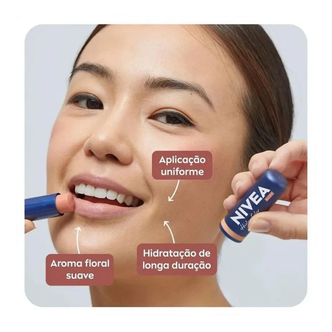 Protetor Labial Nivea Hidra Color Nude 4,8g