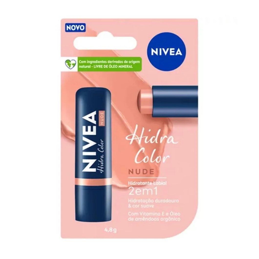 Protetor Labial Nivea Hidra Color Nude 4,8g